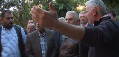Binali Yıldırım heyelanın vurduğu k&ouml;ye gitti