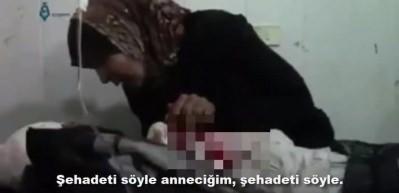 Bir annenin en zor anı! Son nefesini veren evlada son telkin!