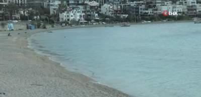 Bodrum sahilleri ilk kez bomboş kaldı