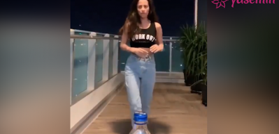 "Bottle cap challenge" akımına &uuml;nl&uuml; şarkıcı Derya Uluğ'da katıldı