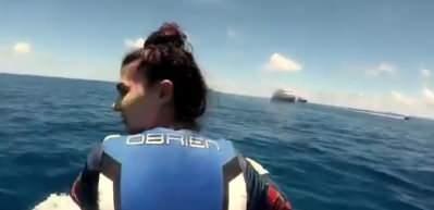 Burcu &Ouml;zberk'in paylaştığı yazdan kalma videosu dikkat &ccedil;ekti!