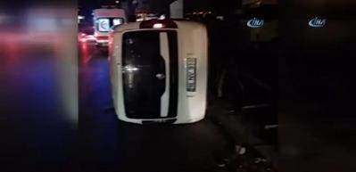 Bursa&rsquo;da ara&ccedil; takla attı, 1 kişi yaralandı