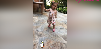 Buse Terim k&uuml;&ccedil;&uuml;k kızı Naz'ın ilk adımlarını paylaştı!