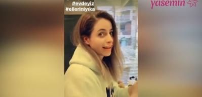 B&uuml;şra Pekinden danslı el yıkama videosu!