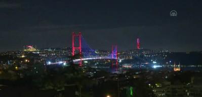 &Ccedil;amlıca Kulesi'nde 29 Ekim Cumhuriyet Bayramı'na &ouml;zel ışık g&ouml;sterisi