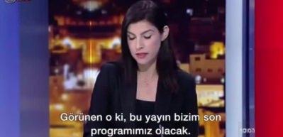 Canlı yayında kanalın kapatılma haberini &ouml;ğrendi