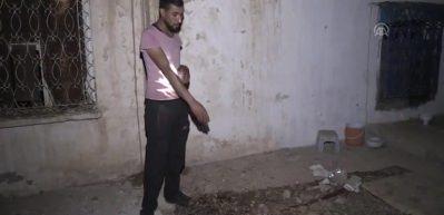 Ceylanpınar'da roketin d&uuml;şt&uuml;ğ&uuml; ev g&ouml;r&uuml;nt&uuml;lendi