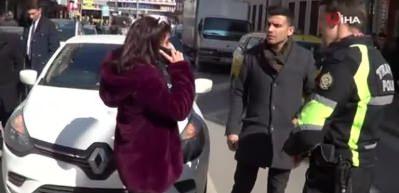 Ceza yazan polise kızdı: Seninle &ccedil;ok pis uğraşacağım