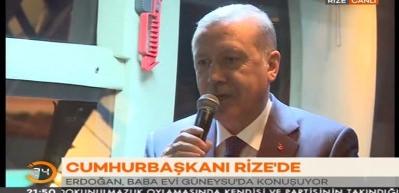 Cumhurbaşkanı Erdoğan baba evinde konuştu