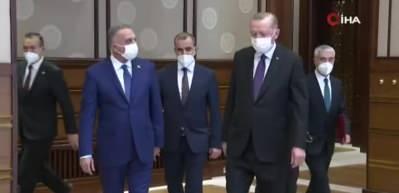Cumhurbaşkanı Erdoğan, Irak Başbakanı Mustafa Kazımi ile görüştü