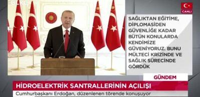 Cumhurbaşkanı Erdoğan: "Yenilenebilir enerji kurulu g&uuml;c&uuml;nde d&uuml;nyada 13'&uuml;nc&uuml; Avrupra'da 6'ncı sıradayız"