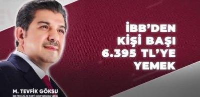 Tevfik G&ouml;ksu'dan İmamoğlu'na sert tepki: Kişi başına 6 bin 395 TL nasıl bir yemektir