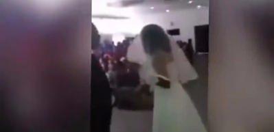 Damadın yasak aşkı d&uuml;ğ&uuml;n&uuml; gelinlikle bastı!