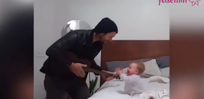 Dansıyla babasına eşlik ediyor!