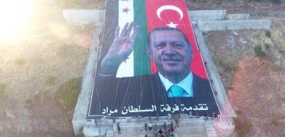 Darmık Dağı'nda Erdoğan posteri