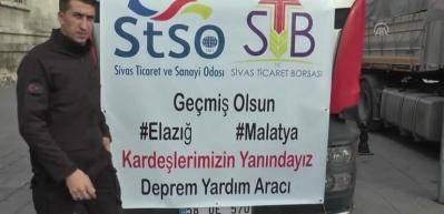 Depremzedelere yardım g&ouml;nderildi 