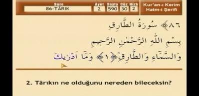 Depresyona iyi gelen Tarık Suresi Arap&ccedil;a okunuşu