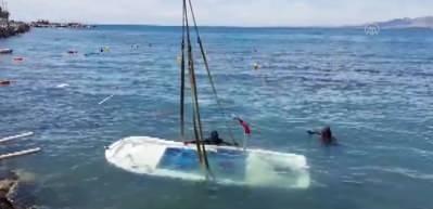 Dikili'de fırtına: 27 tekne battı, 17 tekne hasar g&ouml;rd&uuml;