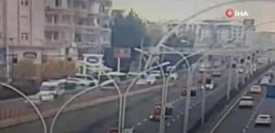 Diyarbakır’da 7 kişinin yaralandığı minibüs kazası güvenlik kamerasında!