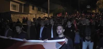 Beydağ'da şehitler anısına y&uuml;r&uuml;y&uuml;ş d&uuml;zenlendi