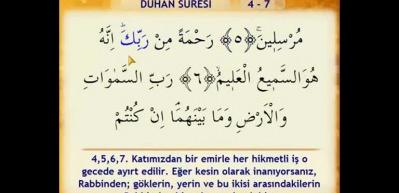 Duhan Suresi Arap&ccedil;a okunuşu! Duhan Suresi meali