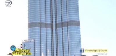 D&uuml;nyanın en uzun g&ouml;kdeleni tam 828 metre 164 kat Burc Halife