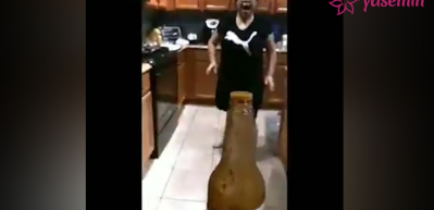 D&uuml;nyayı sallayan "Bottle Cap Challenge" akımına anne terliği!