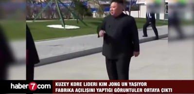 &Ouml;ld&uuml;ğ&uuml; s&ouml;ylenen Kim Jong Un, Yaşıyor! Fabrika a&ccedil;ılışını yaptığı video ortaya &ccedil;ıktı