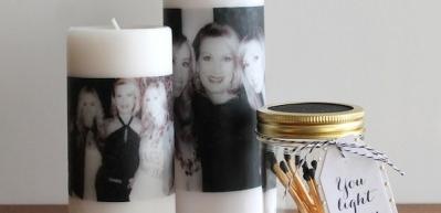 El yapımı fotoğraflı mum