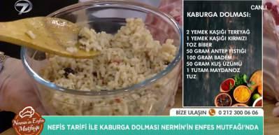 En kolay kaburga dolmasının p&uuml;f noktası