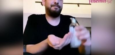 Enis Arıkan'dan korona vir&uuml;s&uuml;ne karşı kolonyalı &ouml;nlem!