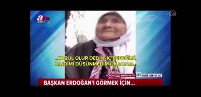 Erdoğan, 83 yaşındaki Meliha Nine ile bir araya geldi