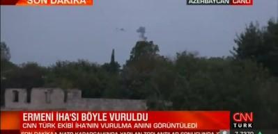 Ermeni hava aracı b&ouml;yle vuruldu!