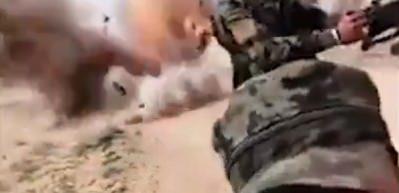 Esed g&uuml;&ccedil;lerini taşıyan ara&ccedil; b&ouml;yle havaya u&ccedil;tu!