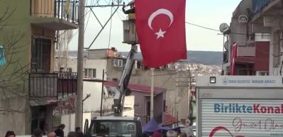 İdlib'de şehit olan Uzman &Ccedil;avuş Mustafa Muhammed Ak'ın baba evi