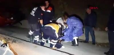 Fethiye'de k&ouml;peğe &ccedil;arpan otomobil takla attı: 6 yaralı