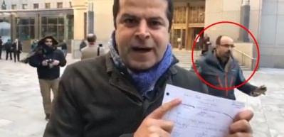 FET&Ouml;'c&uuml; hain Emre Uslu C&uuml;neyt &Ouml;zdemir'in kamerasına yakalandı!