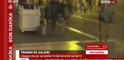 Fransa'da kamyonlu saldırı dehşeti! İşte ilk g&ouml;r&uuml;nt&uuml;ler