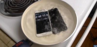 Galaxy S6 ve iPhone 6 kaynatma testi