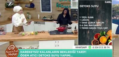 Hareketsiz kalanlara &ouml;zel Nermin G&uuml;l'den &ouml;dem atıcı detoks tarifi