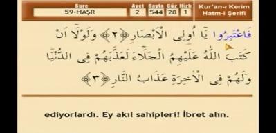 Haşr suresi Arap&ccedil;a okunuşu ve anlamı