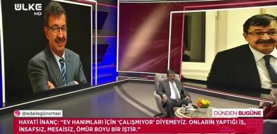 Hayati İnan&ccedil;: &ldquo;Ev Hanımlarının Yaptığı İş Mesaisiz &Ouml;m&uuml;r Boyu Bir İştir&rdquo;