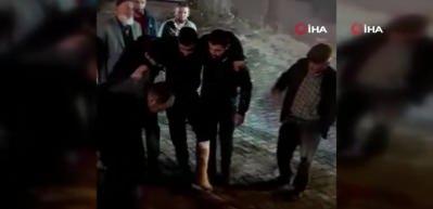 İdlip gazisi kurban kesilerek dualarla karşılandı