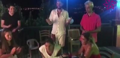 İdo Tatlıses ve Derya Tuna doğum g&uuml;n&uuml; kutlarken depreme yakalandılar!