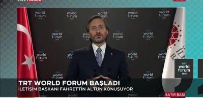 İletişim Başkanı Fahrettin Altun TRT Word Forumu a&ccedil;ılışında a&ccedil;ıklamalarda bulundu!