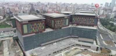İnşaatında sona gelinen G&ouml;ztepe Şehir Hastanesi havadan g&ouml;r&uuml;nt&uuml;lendi