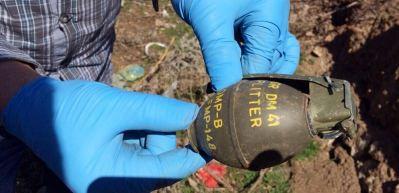 7 adet el bombası, 6 adet TNT patlayıcı bulundu