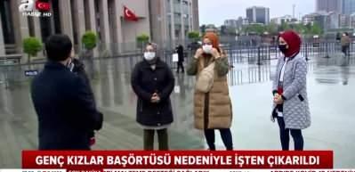 İstanbul'da baş&ouml;rt&uuml;l&uuml; oldukları i&ccedil;in işten atılan kadın &ccedil;alışanlardan su&ccedil; duyurusu