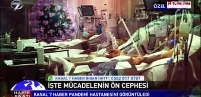 İşte m&uuml;cadelenin &ouml;n cephesi! Kanal 7 ekibi pandemi hastanesini g&ouml;r&uuml;nt&uuml;ledi