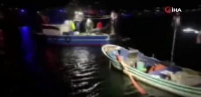 Ka&ccedil;ak avcılar denizde polise yakalandı